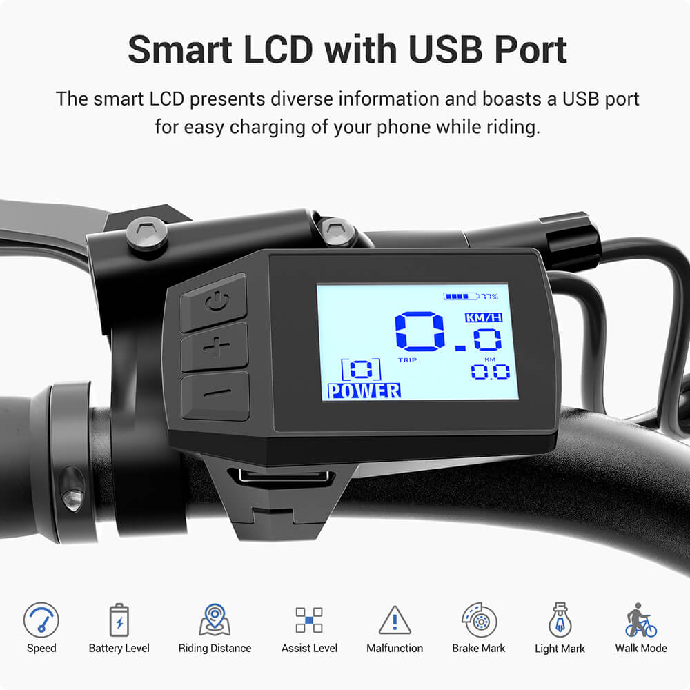 Eleglide C1 Trekking Bike with 250W Mid-Drive Motor, 27.5in Wheels, 522Wh Battery, 150km Range, Hydraulic Suspension & Hydraulic Disc Brakes (Blue)