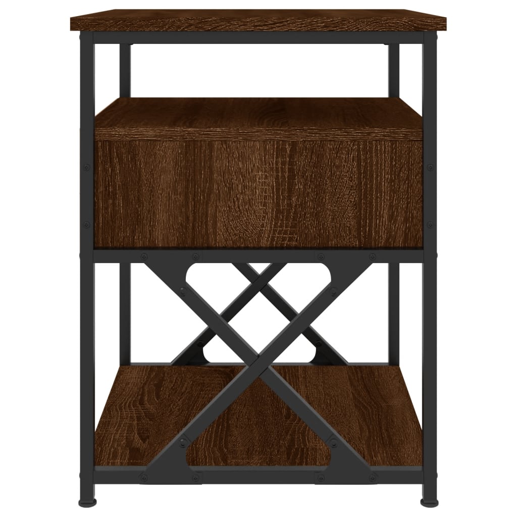 Nightstands 2 pcs Brown Oak Look 40 x 42 x 55 cm Engineered Wood