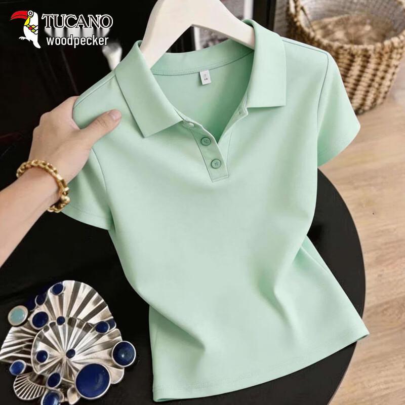 TUCANO Women's Pure Cotton Lapel Polo T-shirt