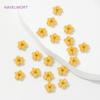 18K Gold Plated Brass Flower Spacer Beads For Jewelry Making,Separators For beads,Accessories For Bracelets,DIY Beading Supplies