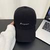 Retro Letter Baseball Cap Female Simple Versatile Sun Hat Big Head Circumference Soft Top Cap Female