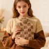 Checkered Plush Explosion-Proof Hot Water Bottle: Large, Skin-Friendly, Removable & Washable Cover