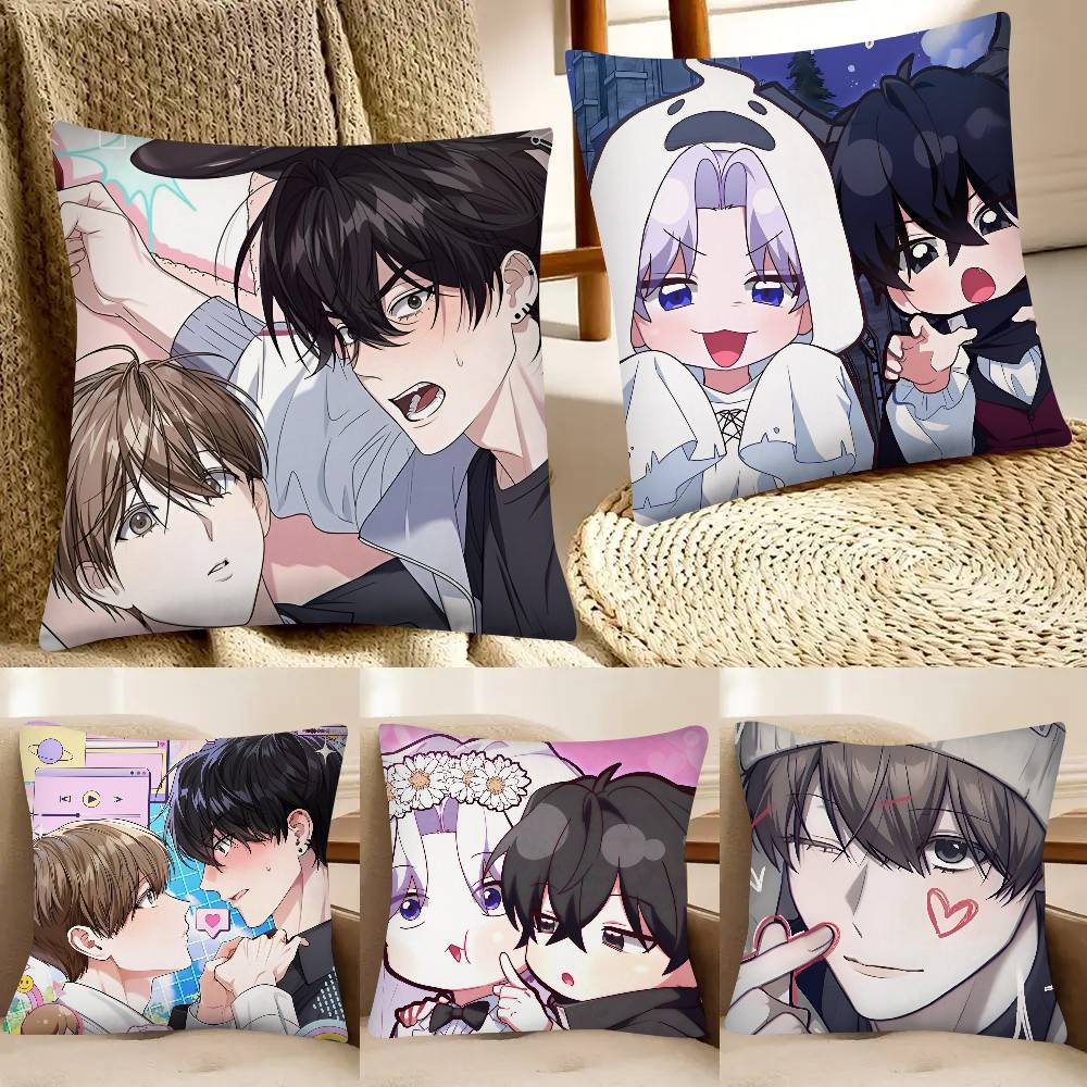 Anime VVirtual Strangers Pillow Case Fashion Square Pillowcase Bedroom Sofa Room Ins Decoration Leisure