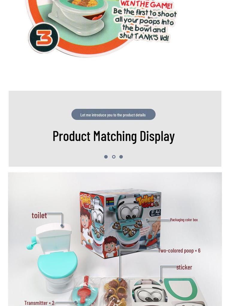 Toilet Catapult Poop Prank Game: Fun Novelty Gag Toy for Parent-Child Interaction.