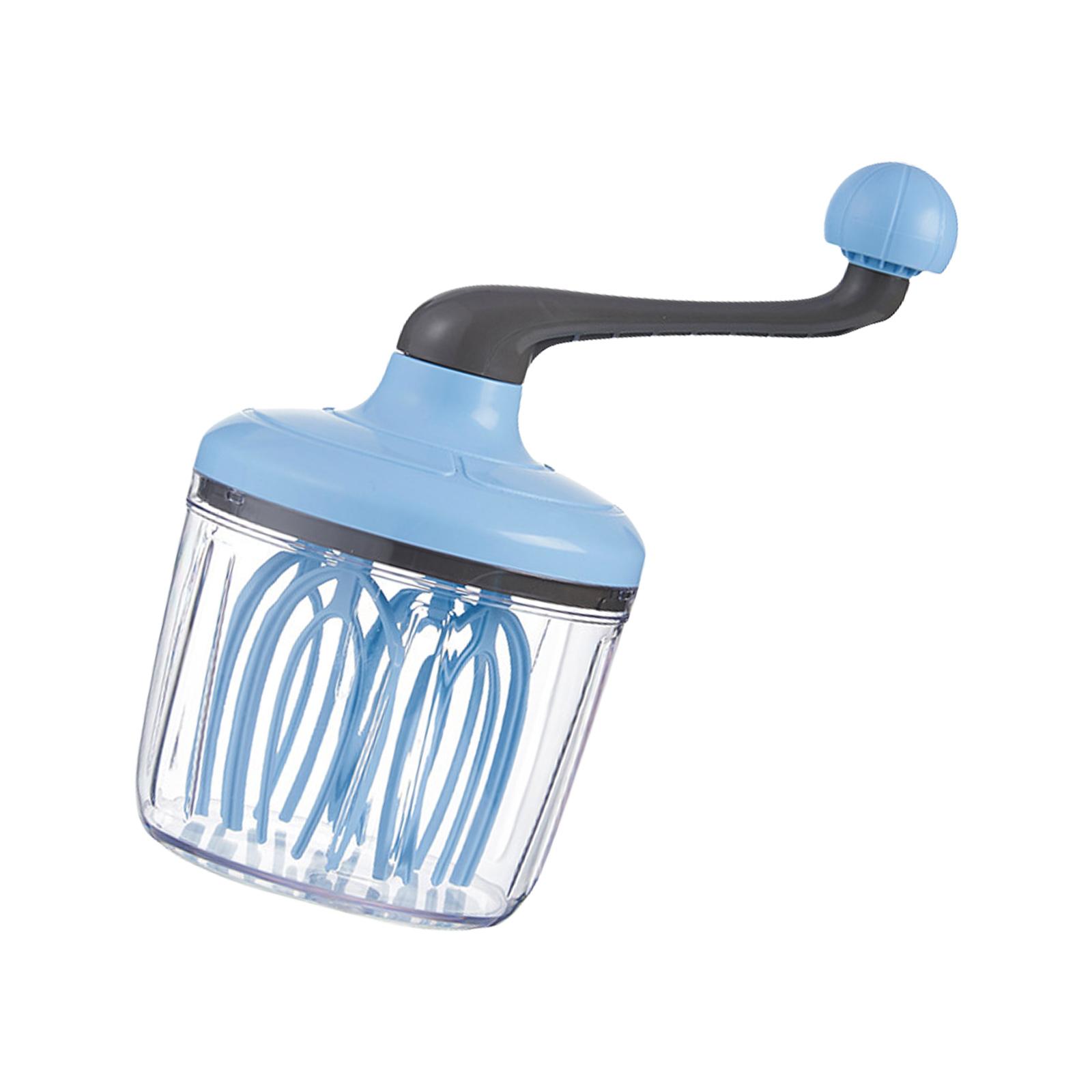 

Practical Eggs Whisk Plastic Hand Crank Eggs Beater with Mixing Heads Suitable for Kitchen Cooking and Mixing Use синий