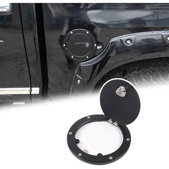 LLKUANG Gas Fuel Tank Cap Protector Cover Compatible with Toyota Tundra 2007-2021,Fuel Tank Door Cover Car Oil Gas Cap Door Cover Trim Decorative