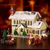 Weihnachtsschneedorf Winterschneehaus Bausteine Set mit Lichtidee Street View Modell Spielzeug Kinder Weihnachtsgeschenke