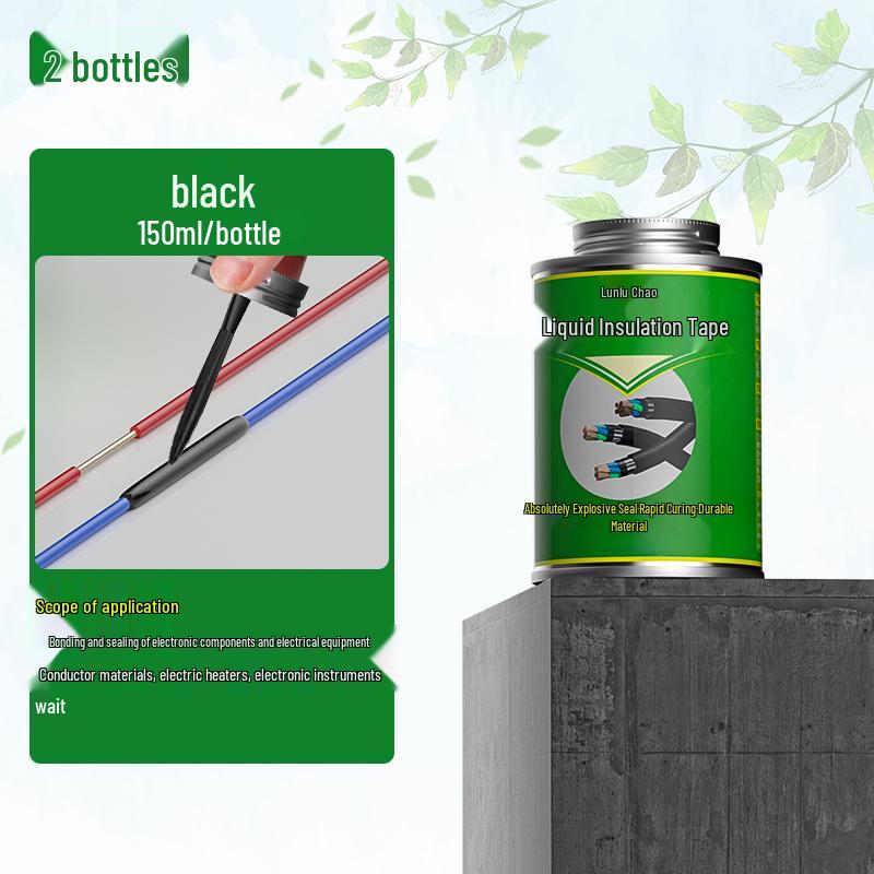 Electrician's Waterproof Liquid Insulating Cloth Tape - Black, Flame Retardant, Ideal for Wire Joints & Cables