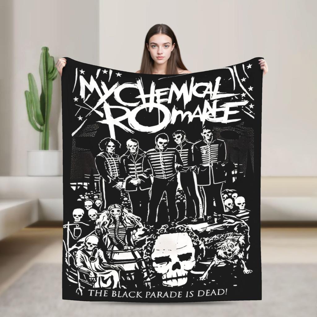The Black Parade Mantas Tour My Chemical Romance Franela Impresionante Cálida Manta para Cama Cubrecama Invierno