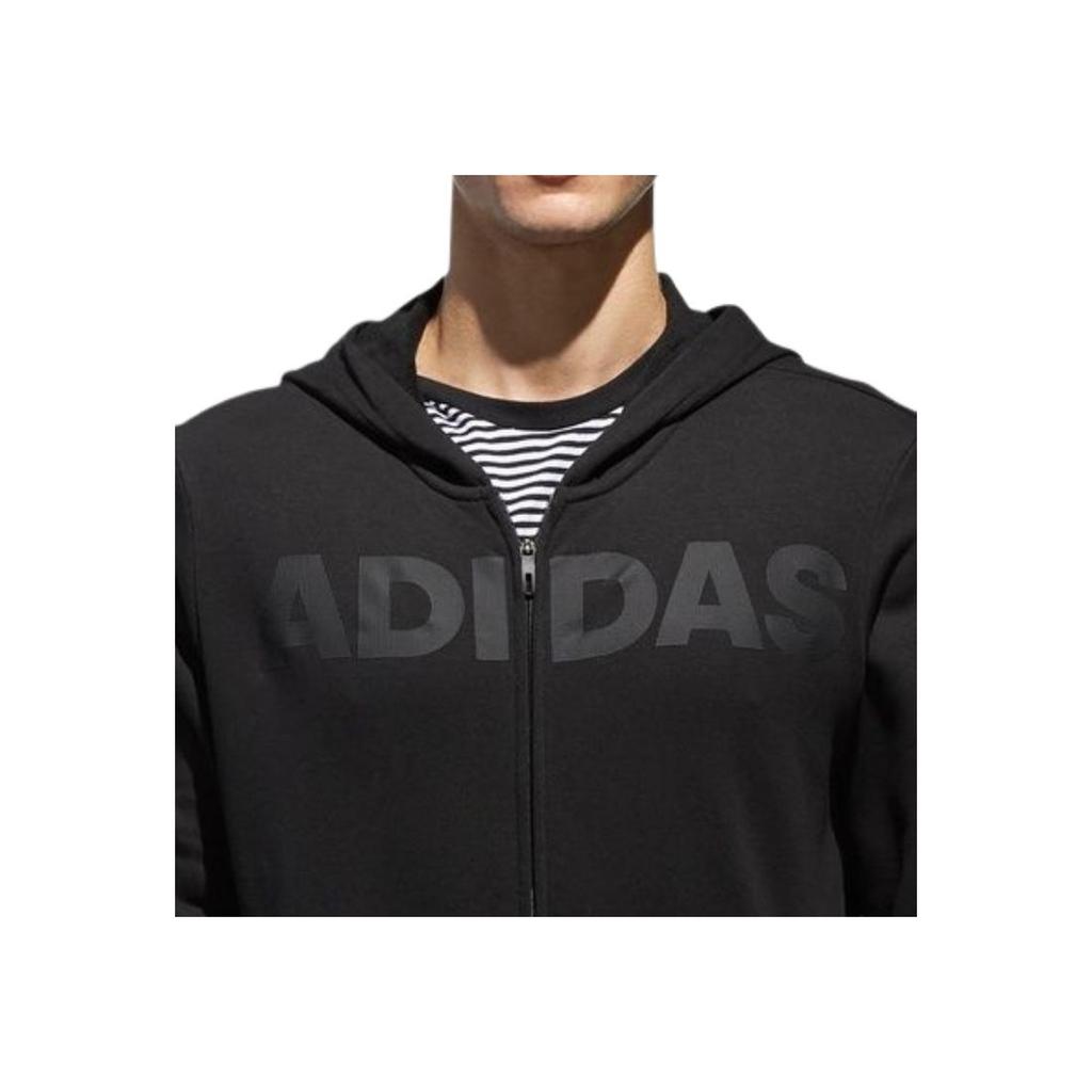 Adidas Knitted Hooded Comfortable Long Sleeve Jacket Men Jackets Black CX4958