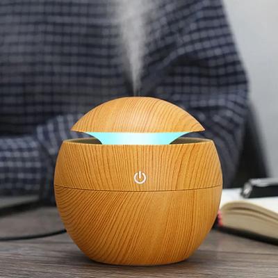 Domowy Nawilżacz Powietrza O Strukturze Drewna Oczyszczacz Dyfuzor Aromatu USB Ultrasoniczny Rozpylacz Chłodnej Mgiełki Zapach Olejku Eterycznego Prezenty