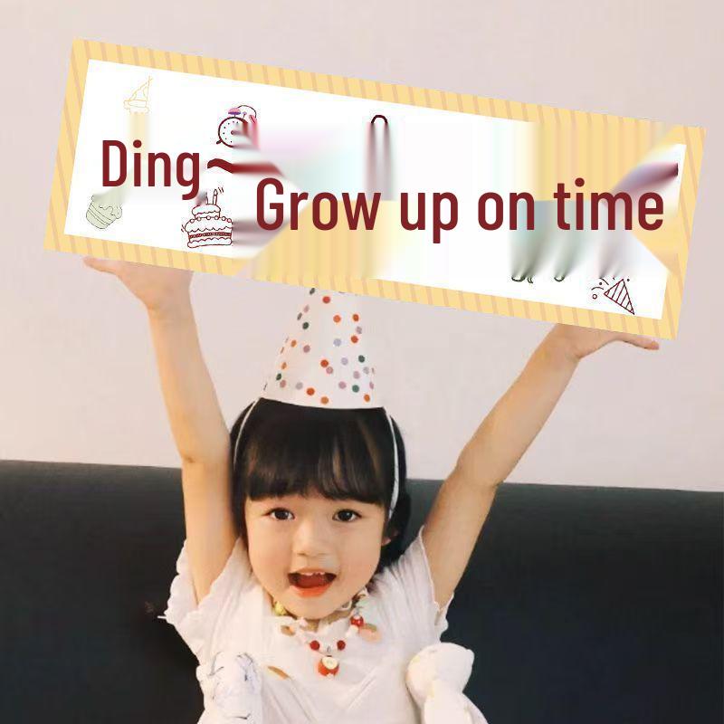 Birthday Atmosphere Photo Props for Girls - Handheld Banner & Party Decorations