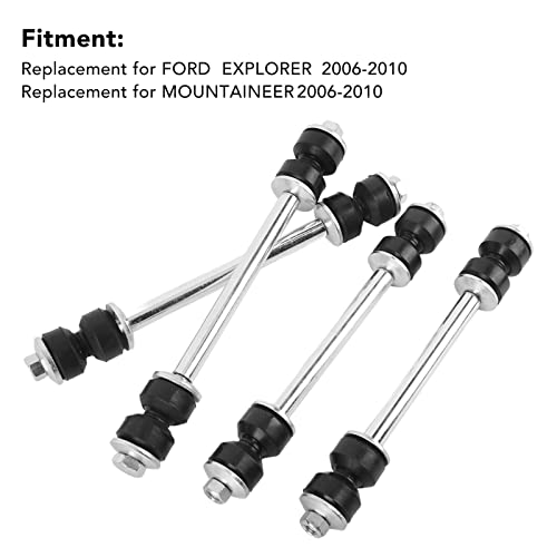 Qiilu Front and Rear Sway Bar Links, 4-Piece Suspension Stabilizer Bar Link Kit (K7275) for Ford Explorer 2006-2010, Replacement