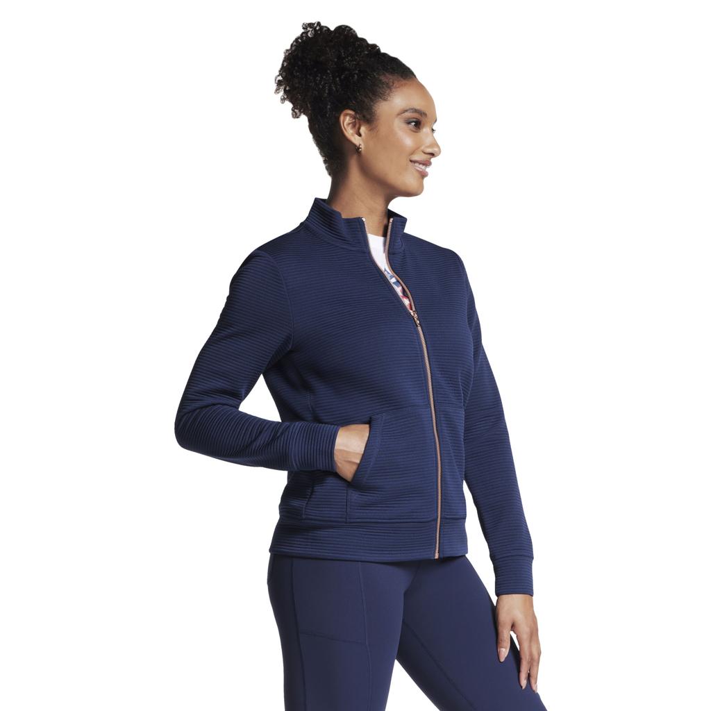 Skechers Go Walk Everywhere Full Zip Hoodless, Womens navy Sweatshirt
