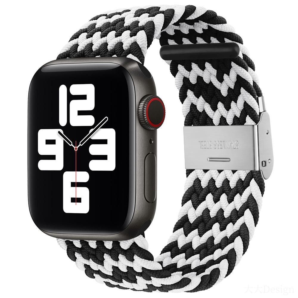 

Nylon Braided Band For Apple Watch Ultra 3/2 49mm 11-10 42mm 46mm Adjustable Bracelet iWatch 9/8/7/6/5/SE3 45/41mm 40/44mm Strap S11-10 42mm 40 41mm