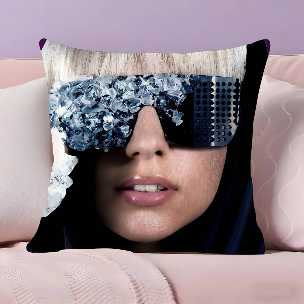 Legendäre Sängerin L-Lady Gaga Kissenbezug Kissenbezug Ultraweiches Hautfreundliches Gewebe Wolkenähnlicher Komfort & Verdeckter Reißverschluss