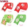 5/10PCS Cute Party Present pouch Kraft Gift Bag Christmas Paper Candy Boxes Pillow Shape