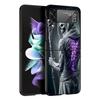 Death Grim Reaper Skull Scythe Black Phone Case For Samsung ZFlip7 ZFlip6 ZFlip5 ZFlip4 ZFlip3 5G Hard Protective Galaxy Z Flip
