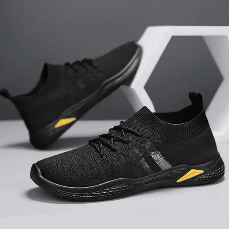 

Дышащая мужская повседневная обувь, легкая мужская обувь для ходьбы на открытом воздухе, нескользящие мужские кроссовки, туфли на плоской подошве, вулканизированная обувь 2024 44 чёрный