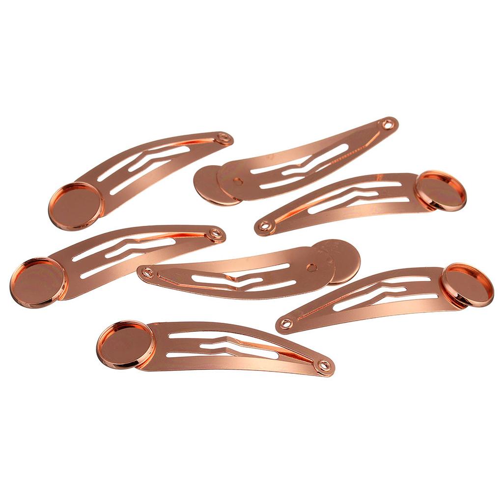 10pcs Iron Plated Hairpin 12/14/16/18/20mm Classic Metal Hair Clips Hairpin Base Setting Cabochon Cameo For DIY Hair Accessories