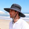 New outdoor face covering mountaineering hat men's fishing face covering large brim sun protection sun protection bucket hat