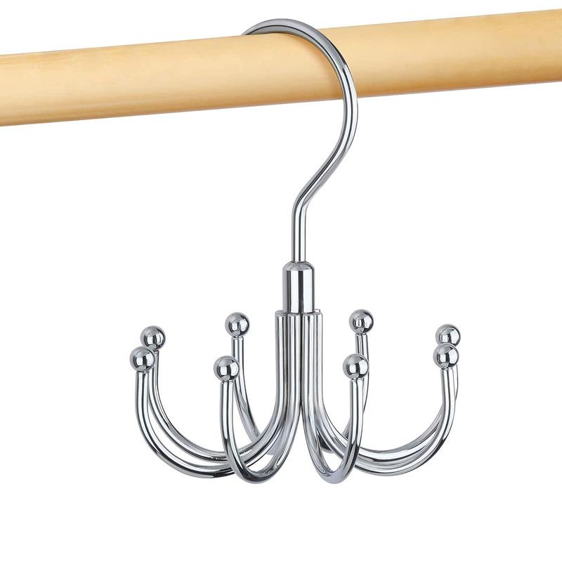 

Многофункциональная металлическая вешалка для одежды 8 крючков для подвешивания ремней галстуков сумок крючок для хранения ремень чёрный