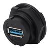 USB 3.0 Waterproof Connector 16 Pin Snap On Socket Female Back Mount PCB Receptacle