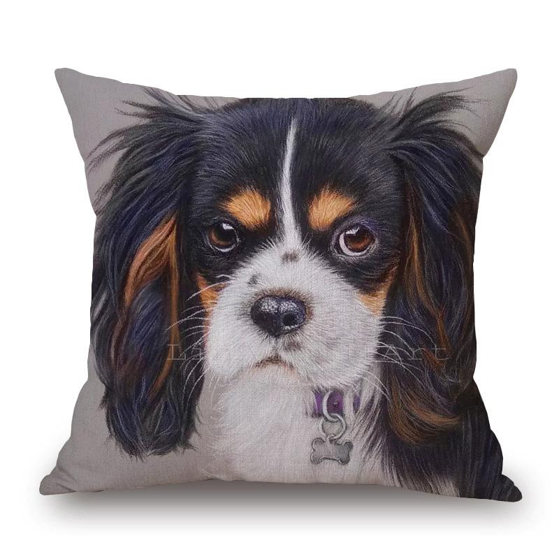 Bernese Mountain Dog  Jack Russell Border Collie Poster Cushion Cover Bedroom Decorative Pillow Case