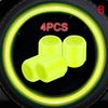 4PCS Luminous Tire Valve Cover Valve Car Motorcycle Tire Fluorescent Valve Cap Modeling Tool Auto Parts