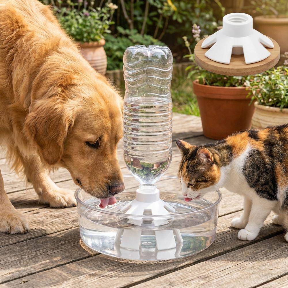 Anti-Slip Cat Water Bowl Anti Overturning Automatic Pet Feeder  Indoor Outdoor Use