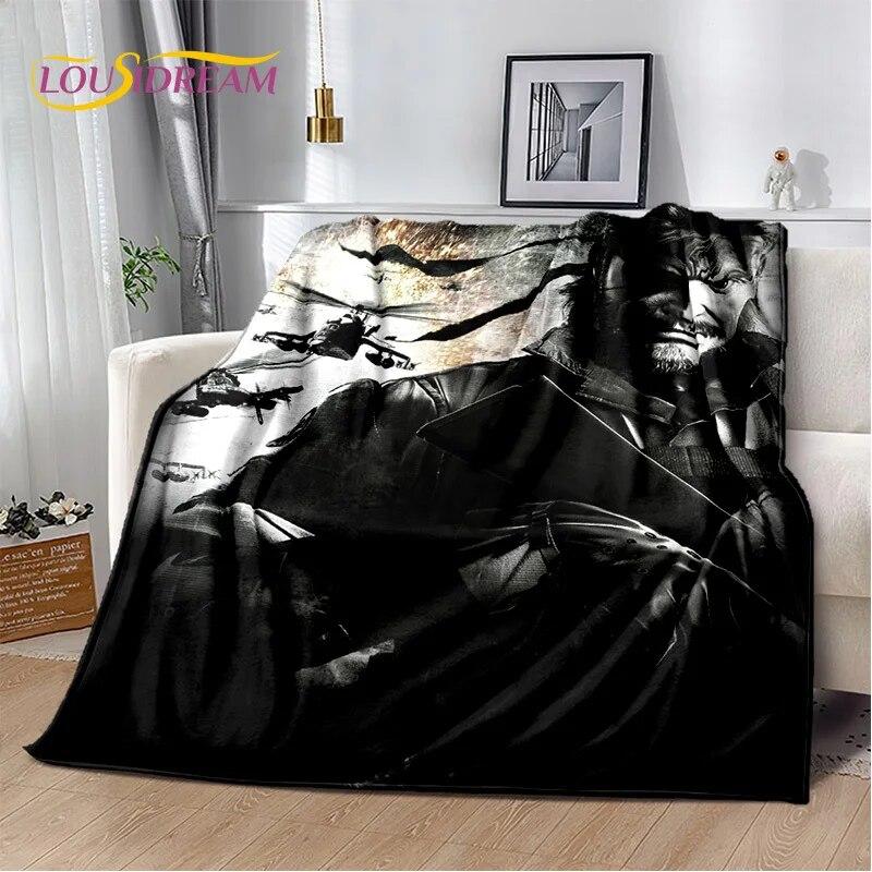 3D Game Metal Gear Solid Cartoon HD Gamer Blanket,Soft Throw Blanket for Home Bedroom Bed Sofa Picnic Travel Cover Blanket Kids