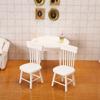 1/12 Dollhouse Accessories Table Furniture Toys Wooden Table Simulation Chair Doll House Decoration