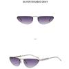Women's Sunglasses, Triangular Cat Eye Sunglasses, Rimless Sunglasses.