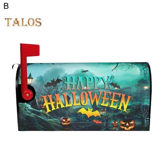 Mailbox Cover Halloween Themed Magnetic Mailbox Wrap Colorful Gothic Mailbox Sleeve for Garden Yard Home Outdoor Decor