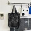 Large Capacity Denim Bag Retro Tote Bag Commuter Student Class Shoulder Crossbody Bag