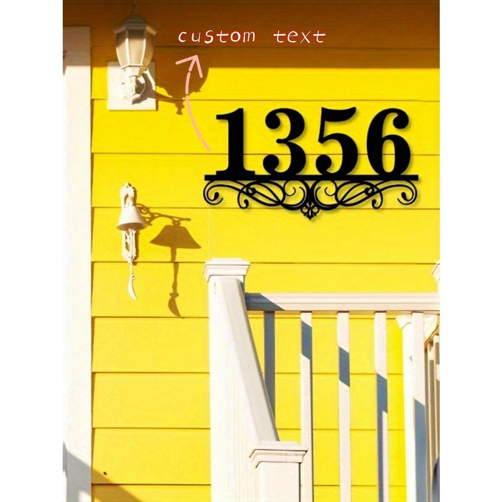 Custom Metal House Number Sign Address Plaque Personalized Name Plate Outdoor Rustproof Garden Decor Unique Yard Art Gift Housewarming