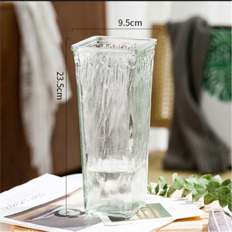 Internet Celebrity Style Transparent Glass Vase for Hydroponic Flower Arrangements - Gypsophila Display for Living Room or Dining Table