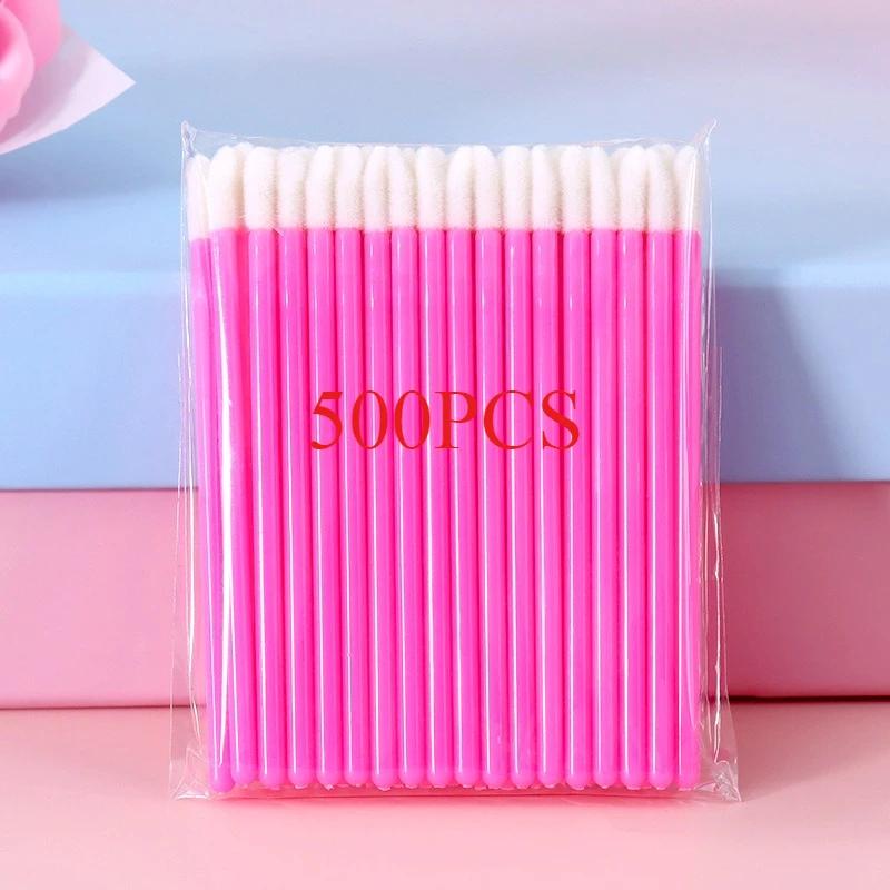 500/100PCS Disposable Lip Brush Makeup Tools Hollow Lip Wands Nylon Lip Gloss Stick Applicator Lipstick Wands Set Cosmetic Tools