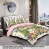 3pcs Easter Happy Flower Rabbit Print Coreless Down Duvet Cover Set Comfortable Bedroom Bedding Decoration Machine Washable