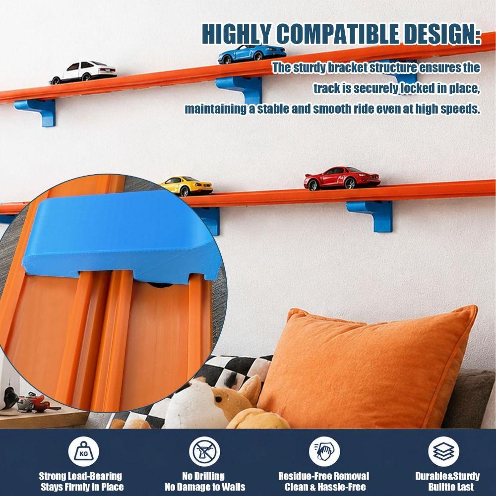 1/5PCS Double-Sided Tape Track Support Bracket Plastic Wall Track Bracket  Wall Mount Storage