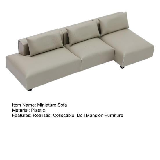 Divano in Miniatura Scala 1/20 1/25 Realistico Piccolo Modello di Divano Arredamento per Casa delle Bambole per Collezionisti Decorazione Miniatura Soggiorno