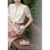 Zhili New Chinese Style Women's Short-Sleeve Shirt & Skirt Set