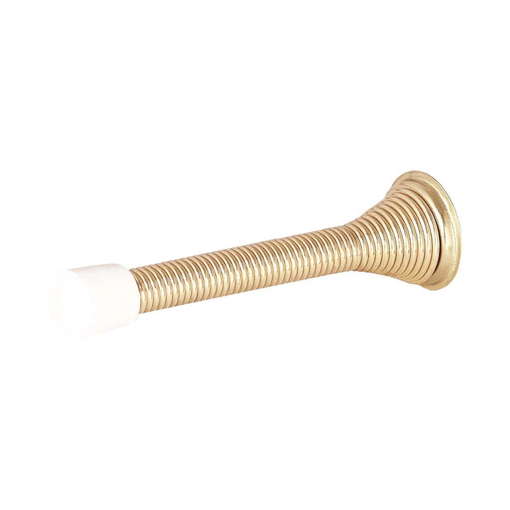 Spring Door Stopper Wall Mounted Door Holder with Rubber Tip Flexible Metal Coil Construction Durable Protection for Walls and Doors