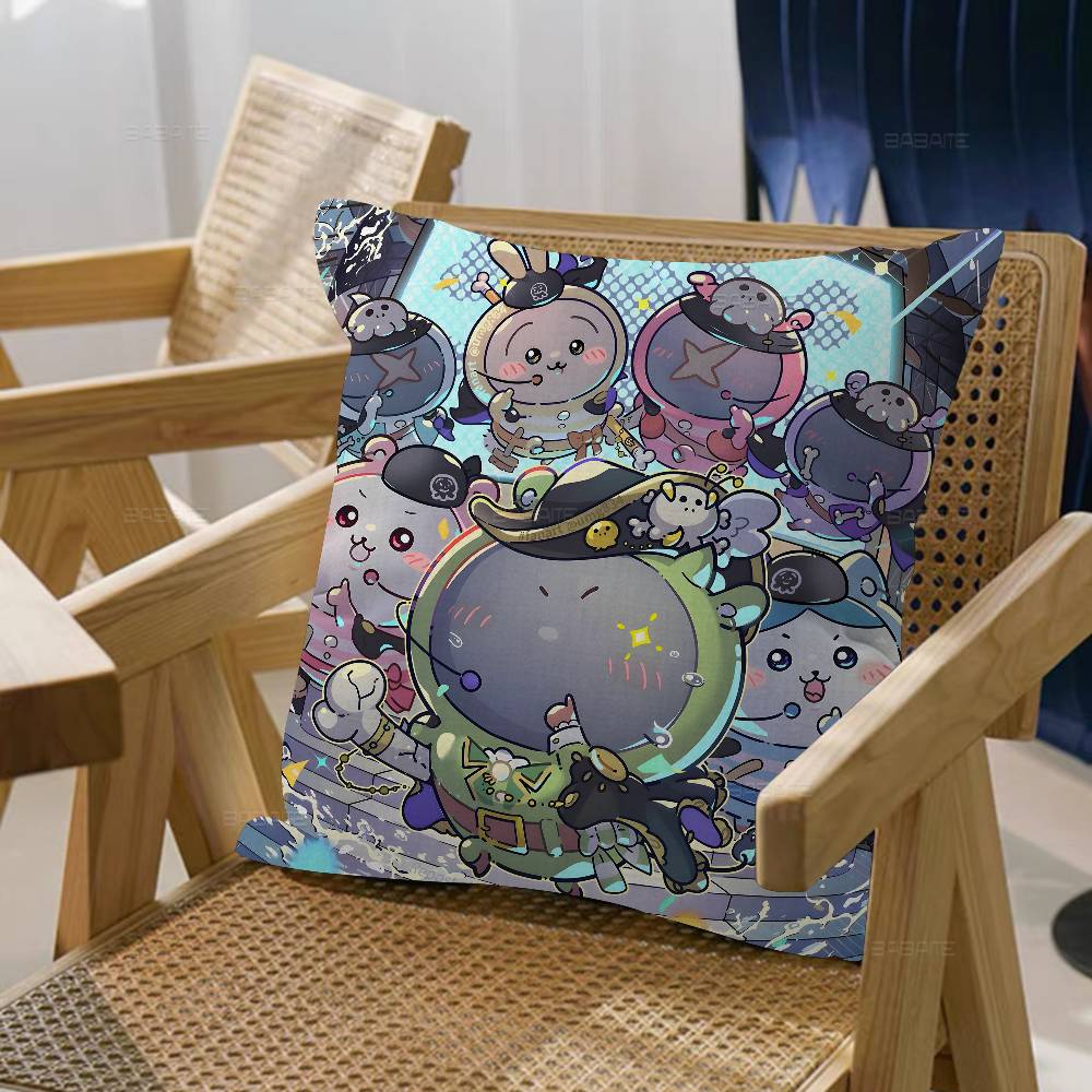 Cartoon Cute Amine Chiikawas Pillow Cushion Cover Pillowcase Living Room Sofa Home Decor