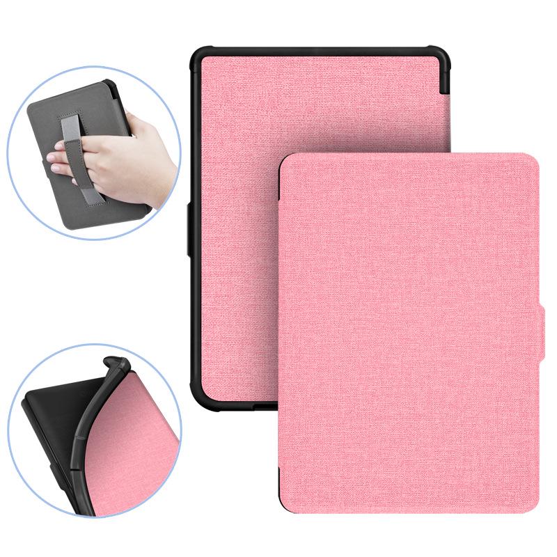 Compatible Kobo Clara HD Linen Texture Protective Leather Case for 2018 Model & Tolino Shine 3