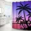 Tropical Sunset Shower Curtain: Embrace The Vibrant Colors, Soft Fabric, And Island Vibes For Your Relaxing Bathroom