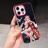 Game GI Miko Jelly Double layer Rose Red Mobile Phone Case for iPhone 17 16 15 14 13 12 11 Air Pro Max Plus Protective