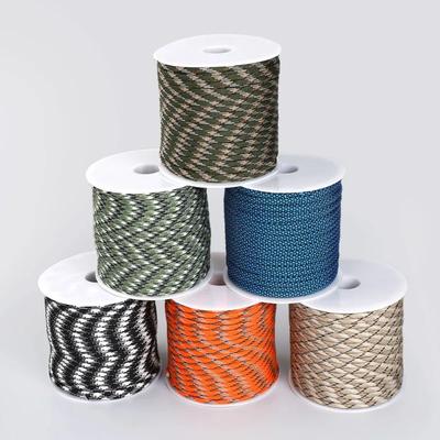 Diámetro 4 mm 7 Colores Cordón Paracord Para Supervivencia Cordón de Paracaídas Lanyard Cuerda para Escalada Camping Tendedero Ropa Pulsera Herramientas Deportivas