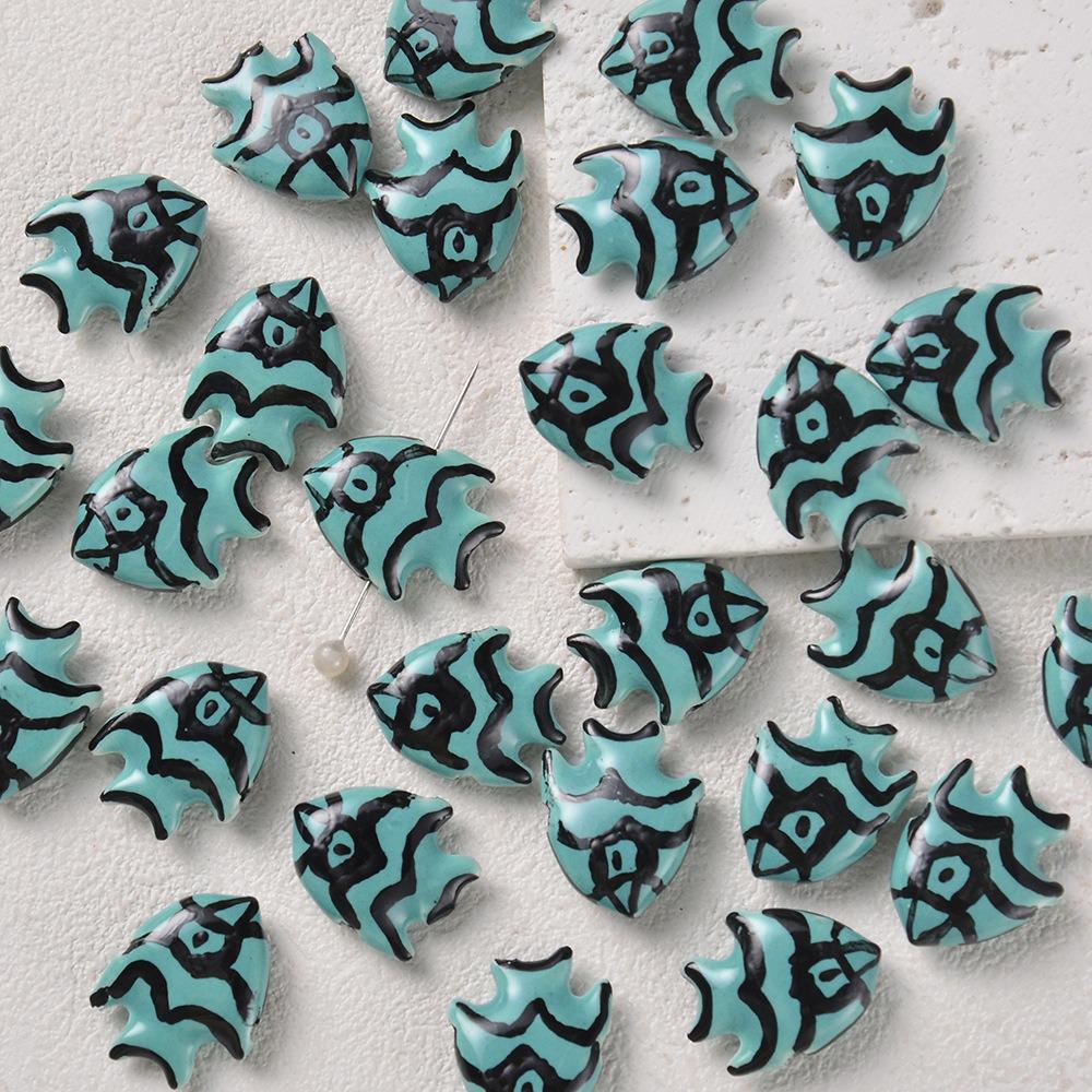 Ocean Series: Cute Tropical Fish Ceramic Beads for DIY Jewelry - Necklace, Bracelet, Phone Lanyard Accessories