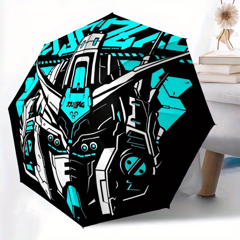 Gundam Mecha Automatic Open/close Umbrella, Heavy-Duty Iron Frame, Folding Portable Design, Travel, Everyday Use 202
